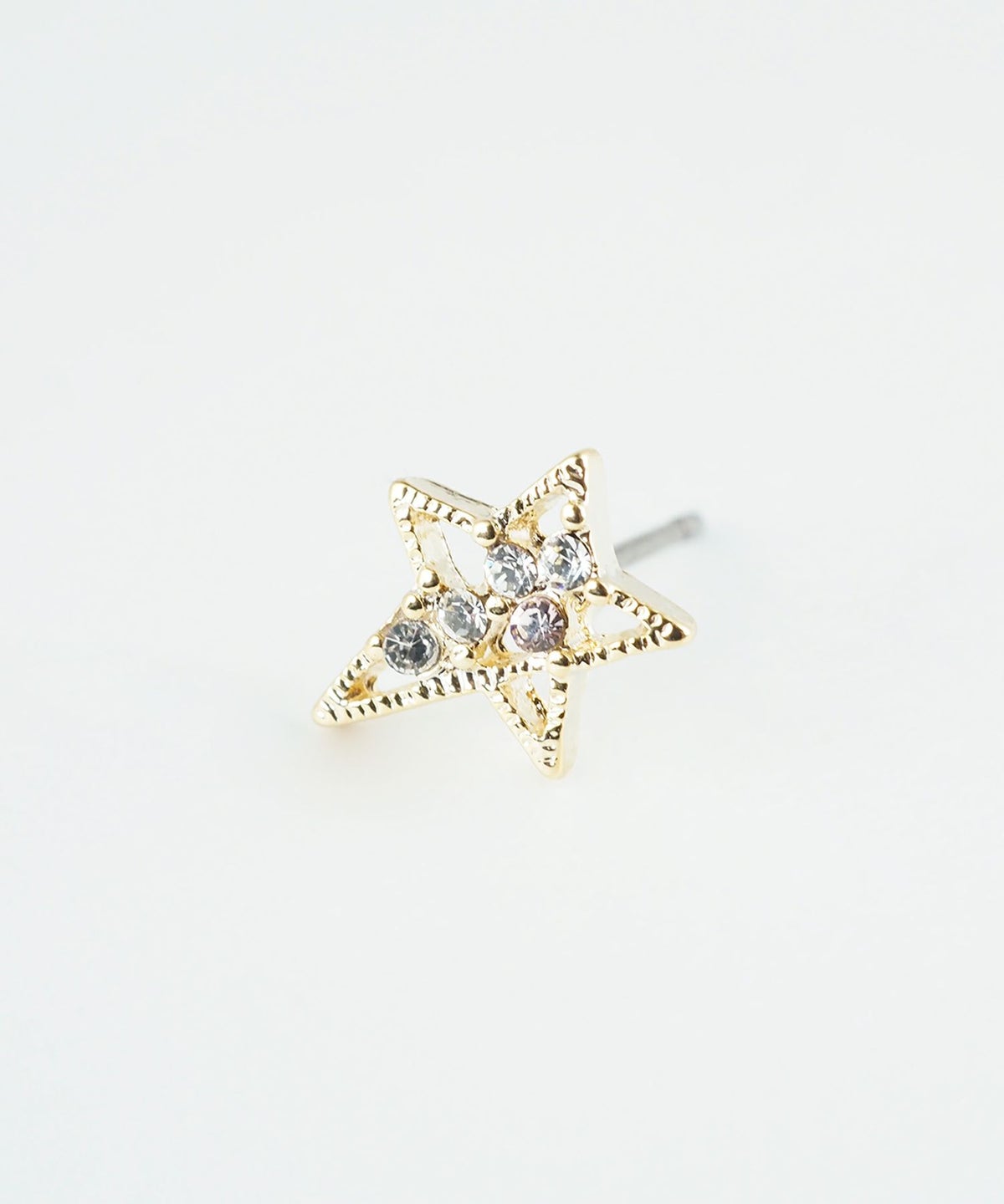 スタービジューセットチタンポストピアス