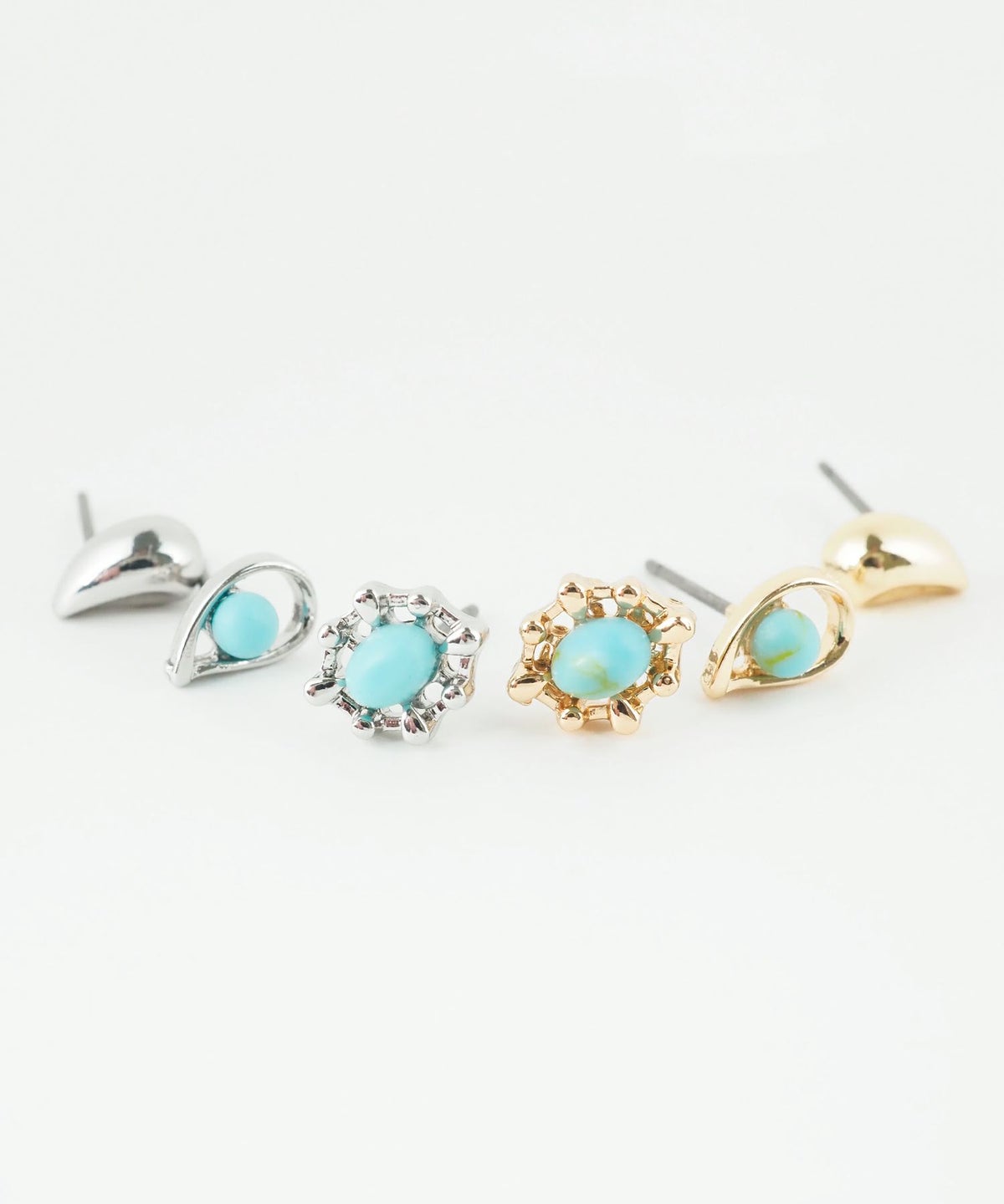 ターコイズセットチタンポストピアス