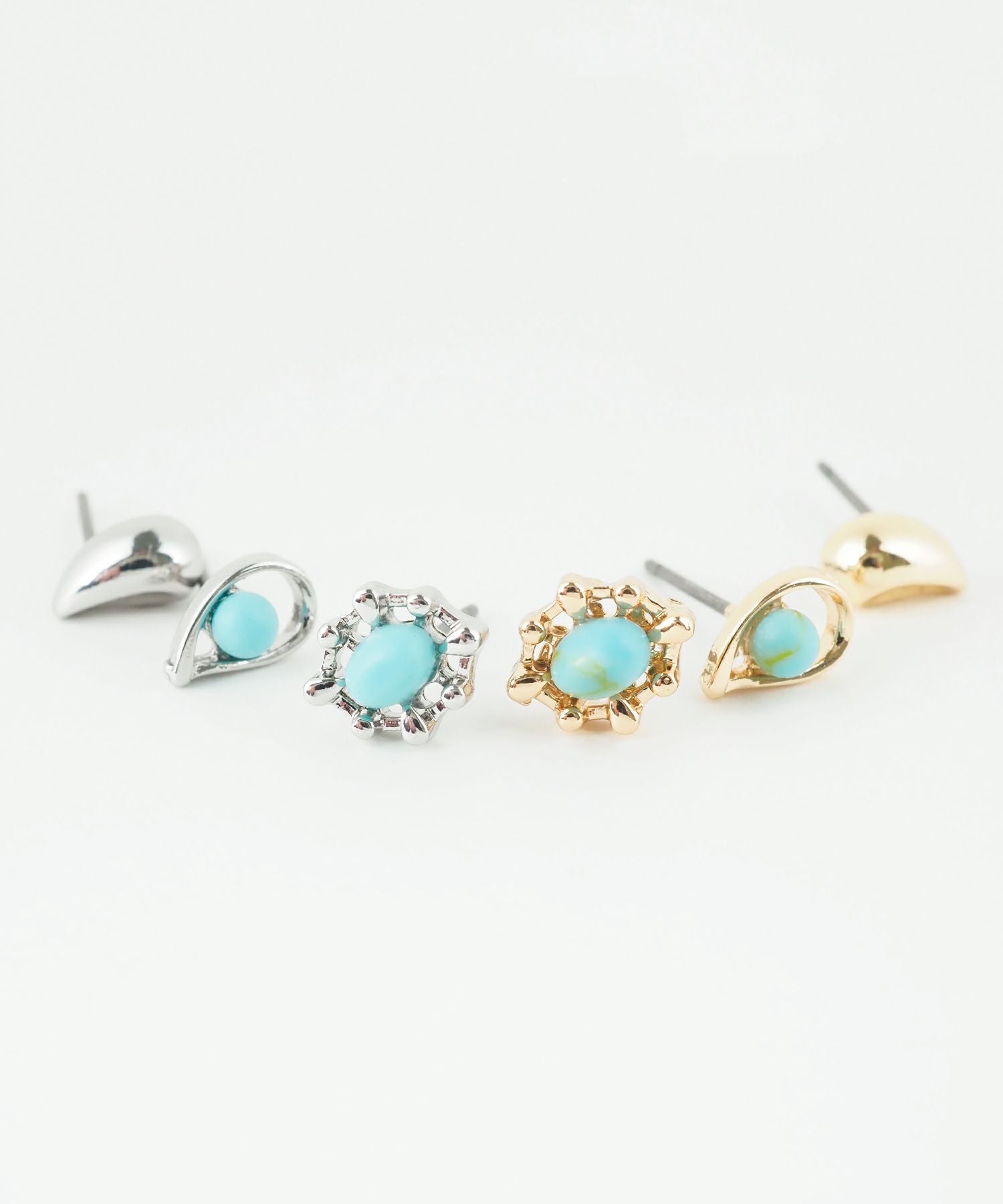 ターコイズセットチタンポストピアス