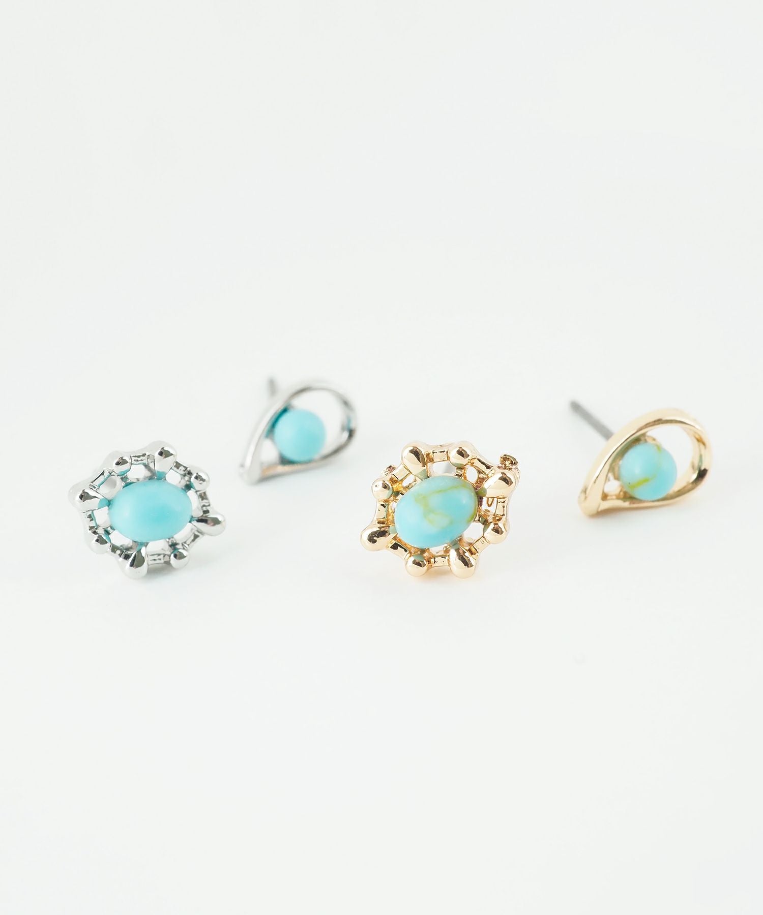 ターコイズセットチタンポストピアス