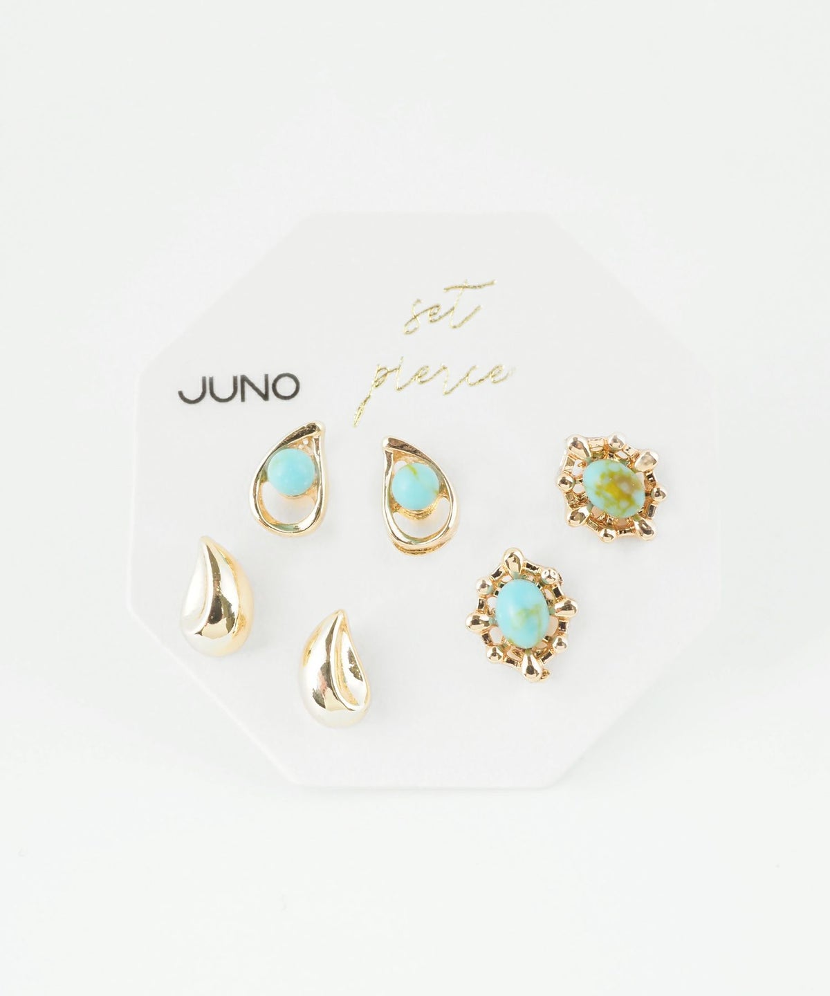 ターコイズセットチタンポストピアス