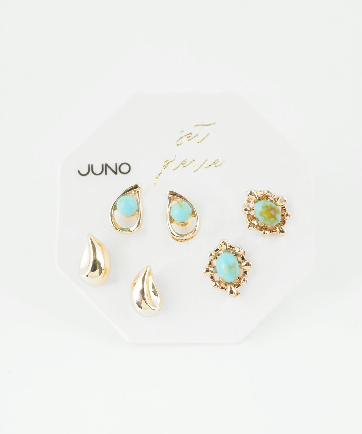 ターコイズセットチタンポストピアス