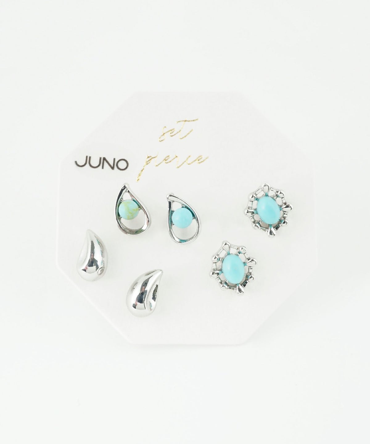 ターコイズセットチタンポストピアス