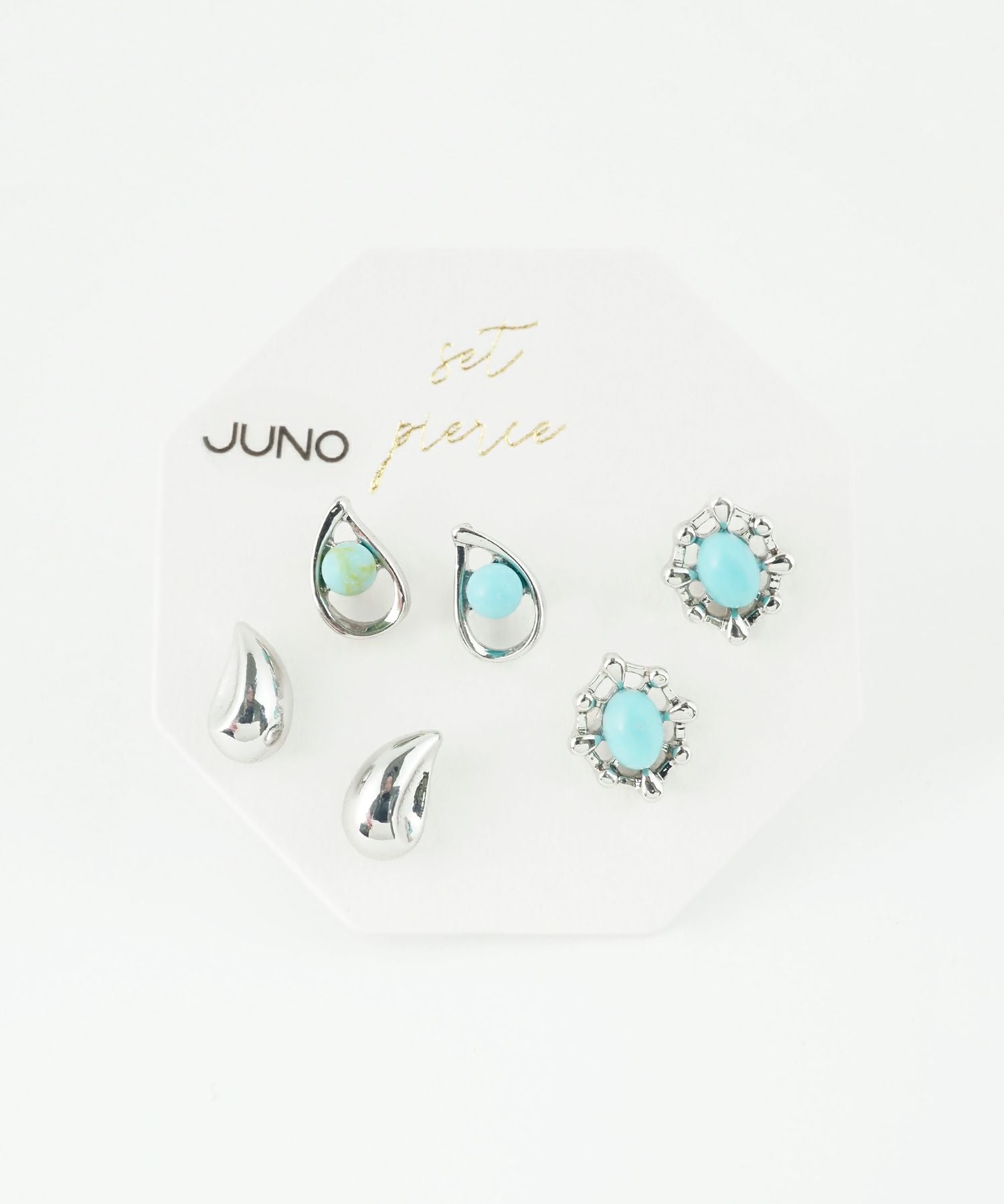 ターコイズセットチタンポストピアス