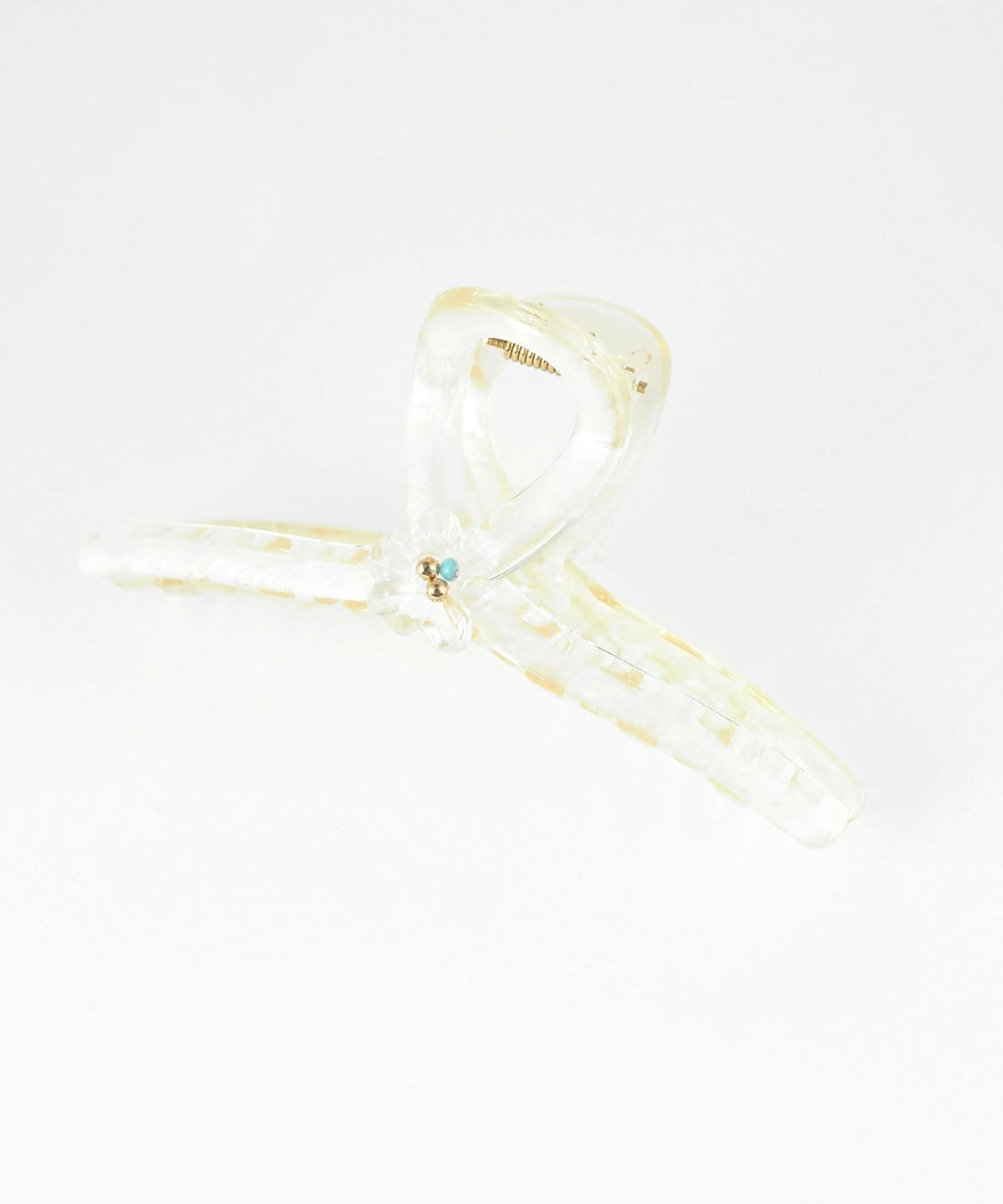 フラワーターコイズバンスクリップ