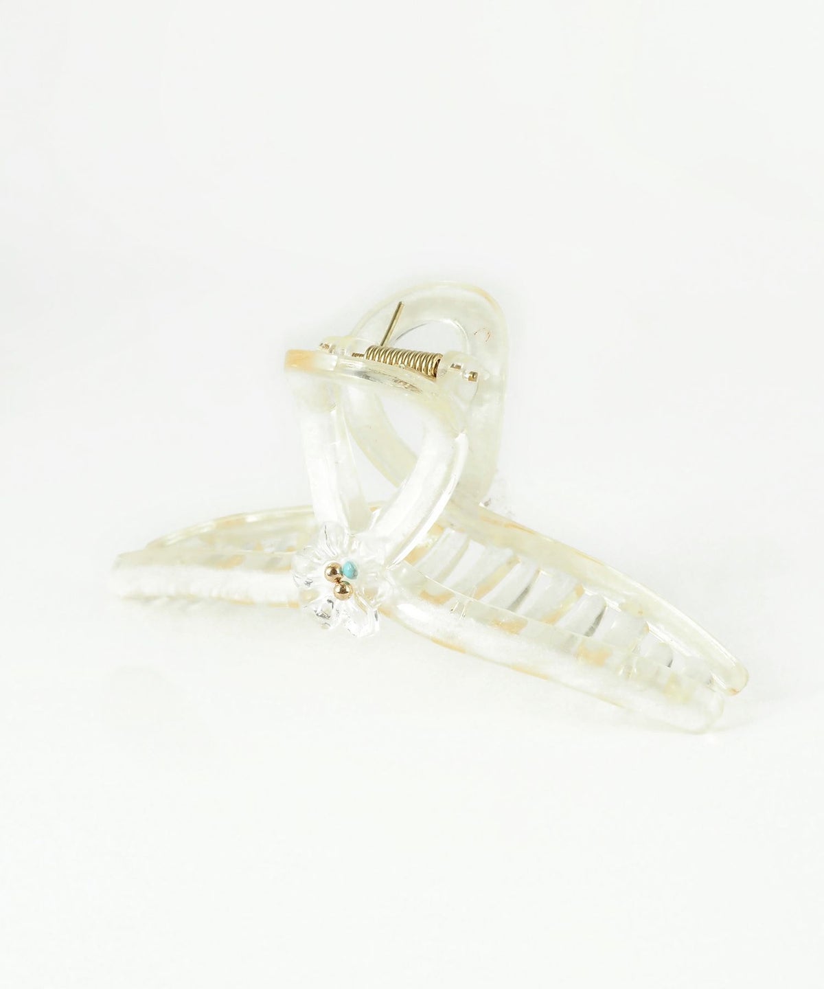 フラワーターコイズバンスクリップ