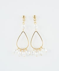 ドロップビーズチタンポストピアス