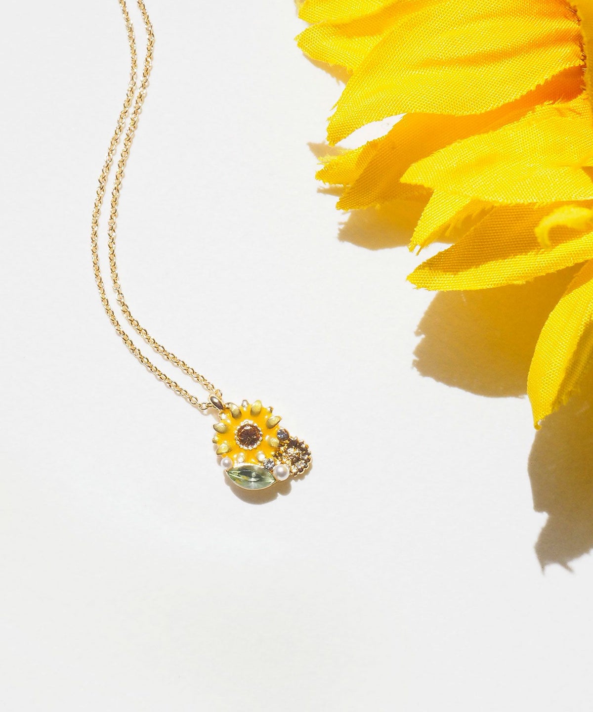 ひまわりリーフネックレス