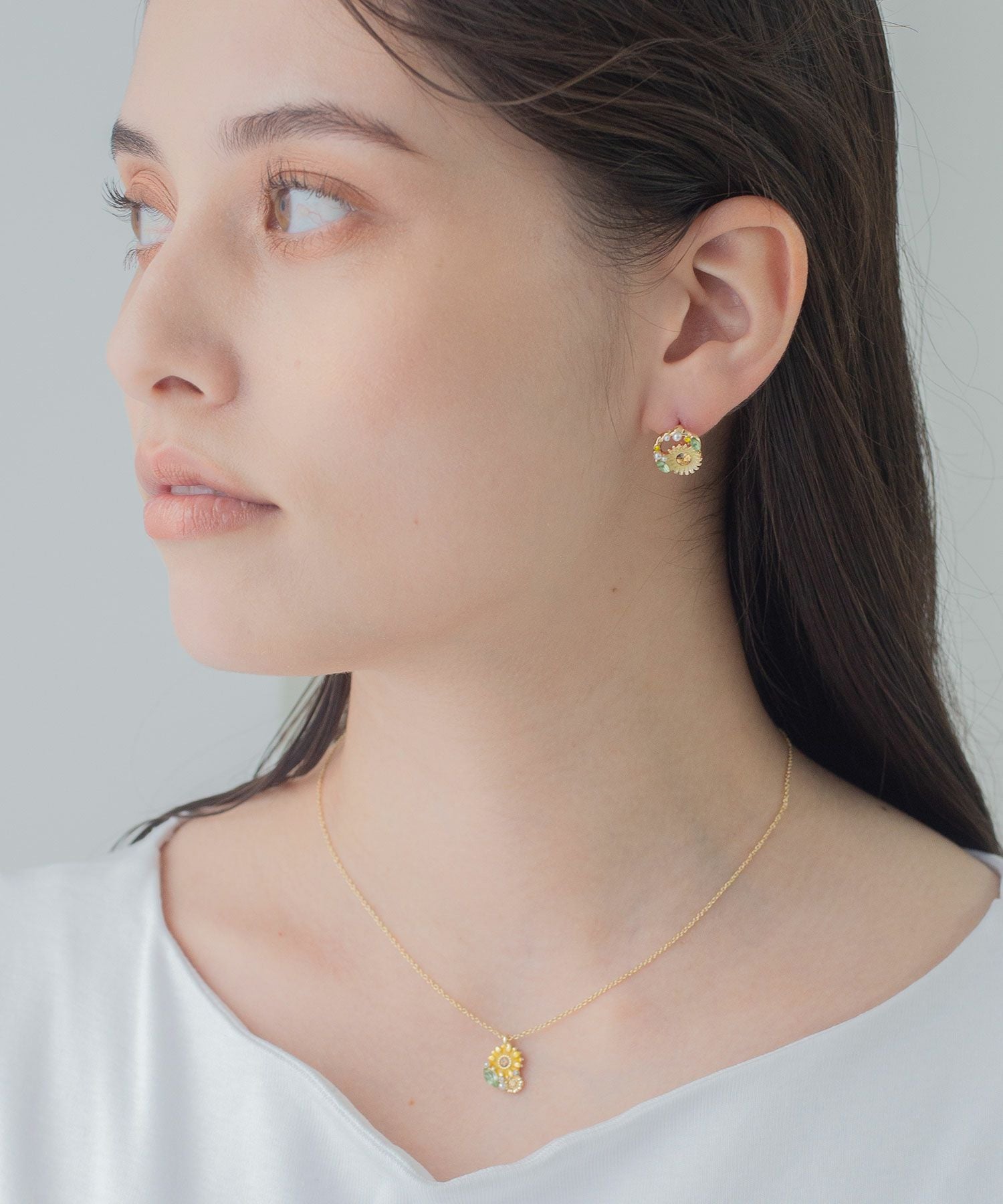 ひまわりリーフネックレス