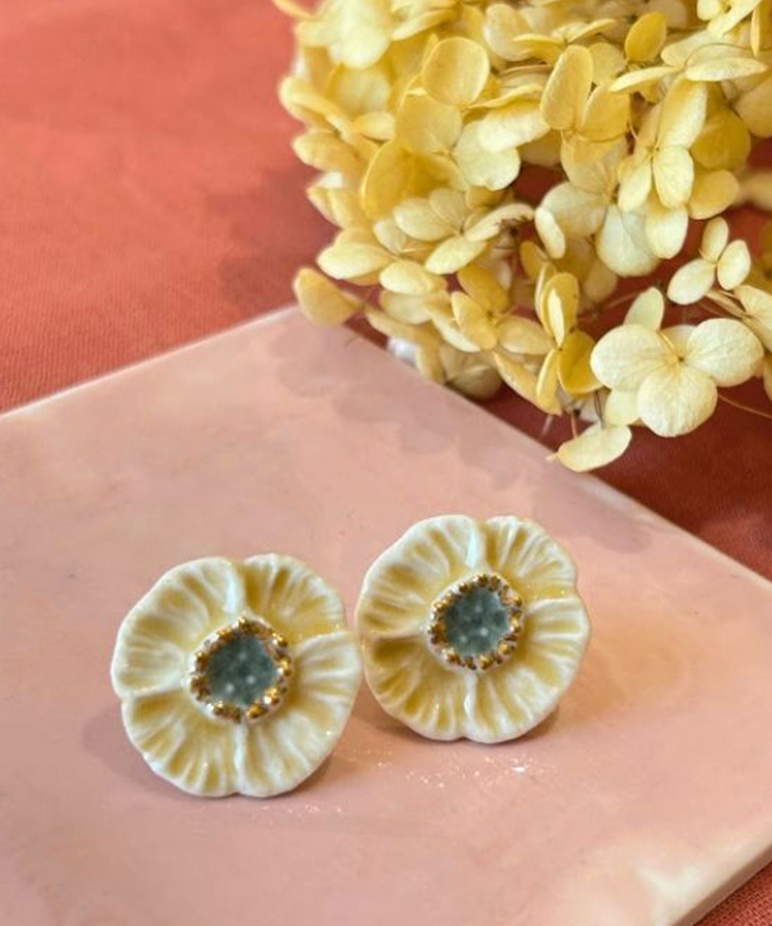 美濃焼タイル優花ピアス【七窯社】