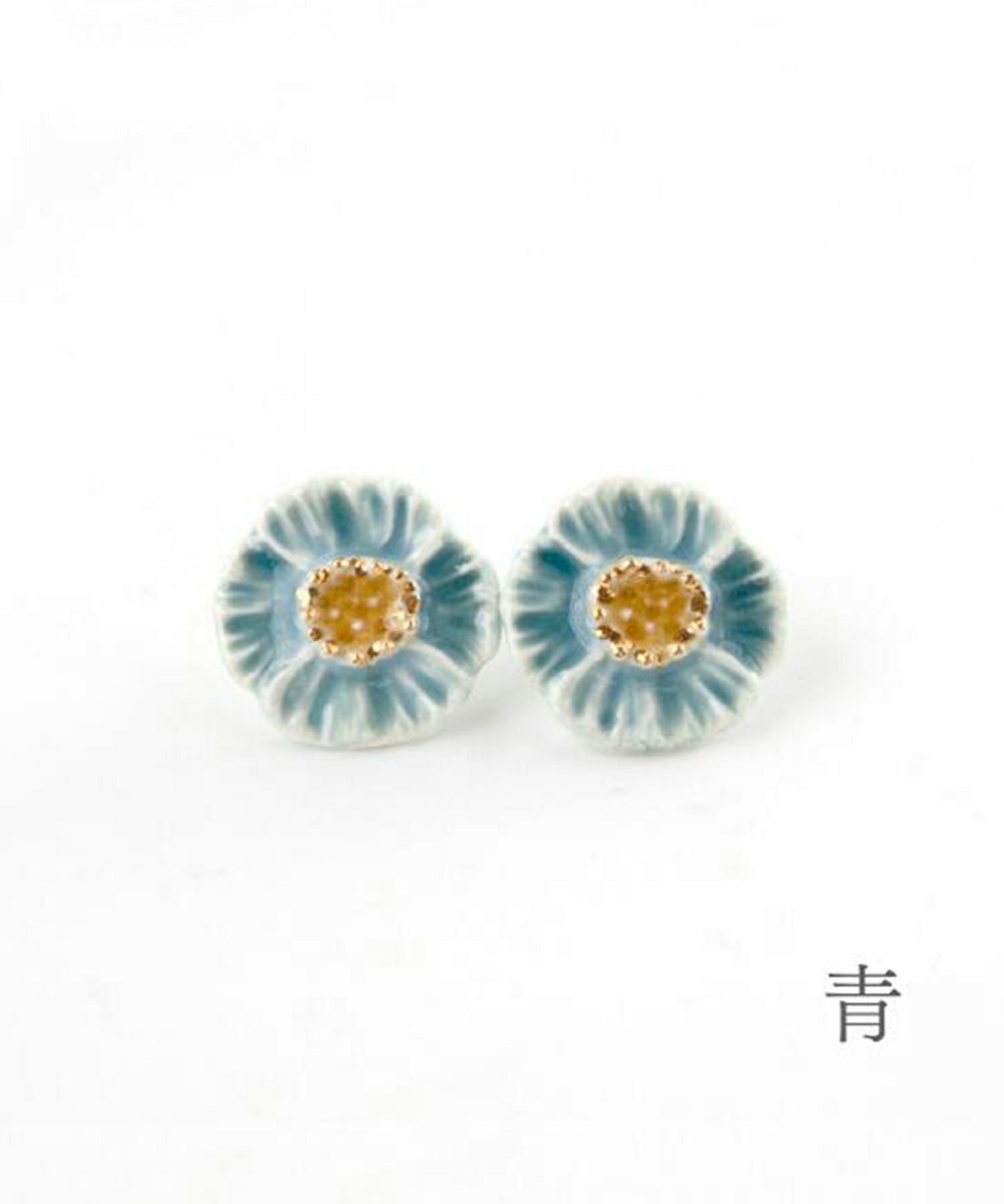 美濃焼タイル優花イヤリング【七窯社】