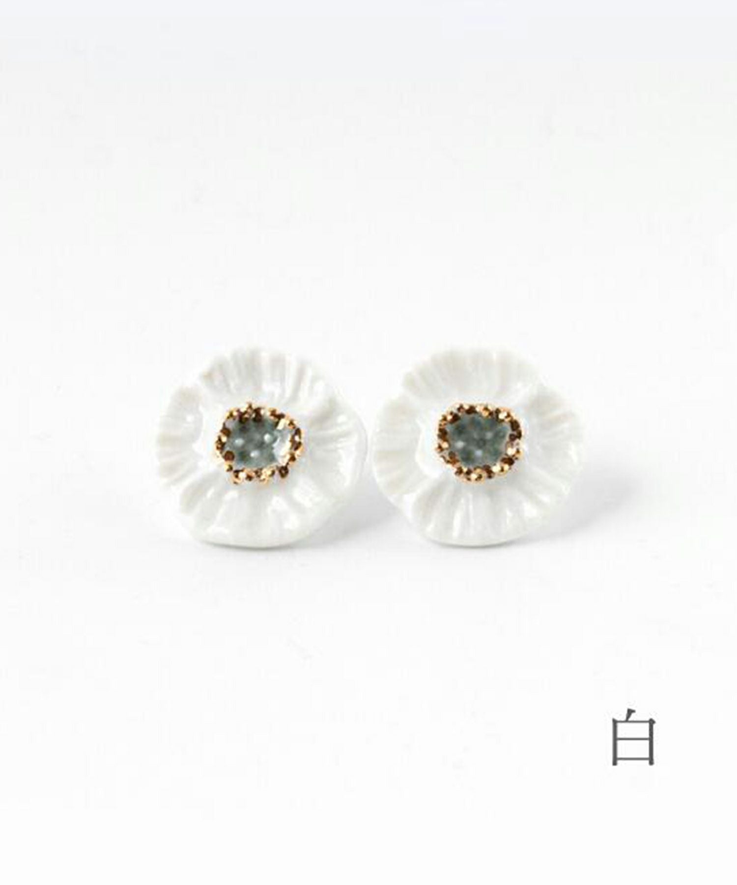 美濃焼タイル優花イヤリング【七窯社】