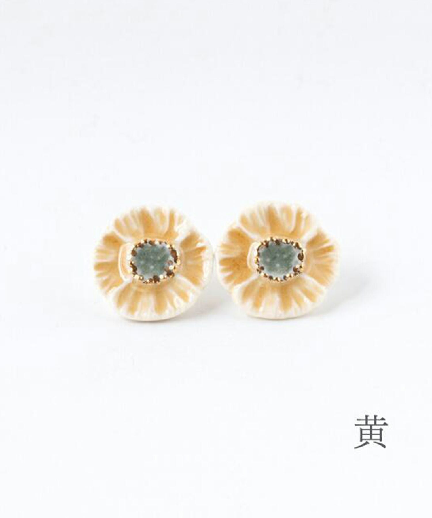 美濃焼タイル優花イヤリング【七窯社】