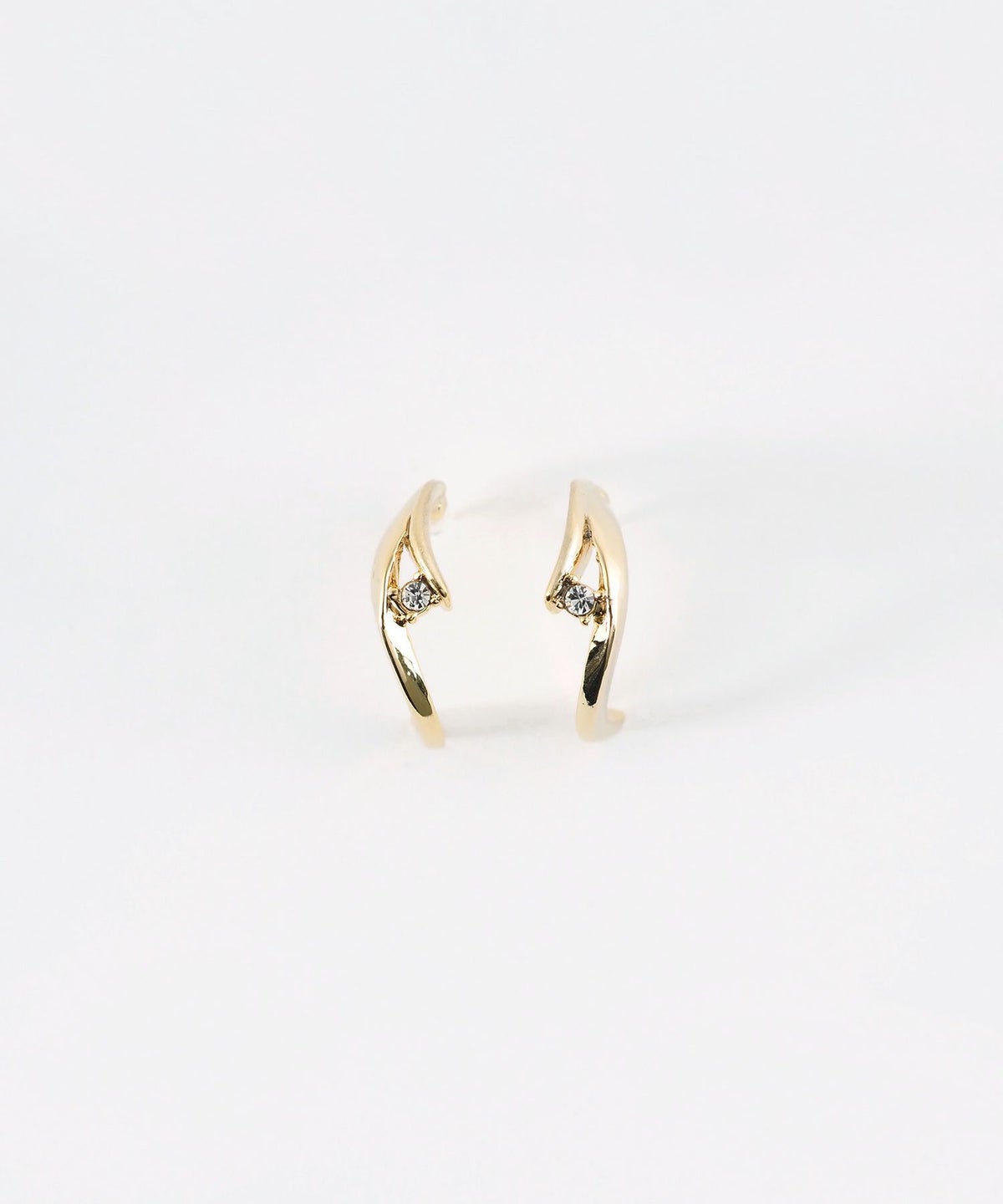 フォールラインフープセラミックポストピアス