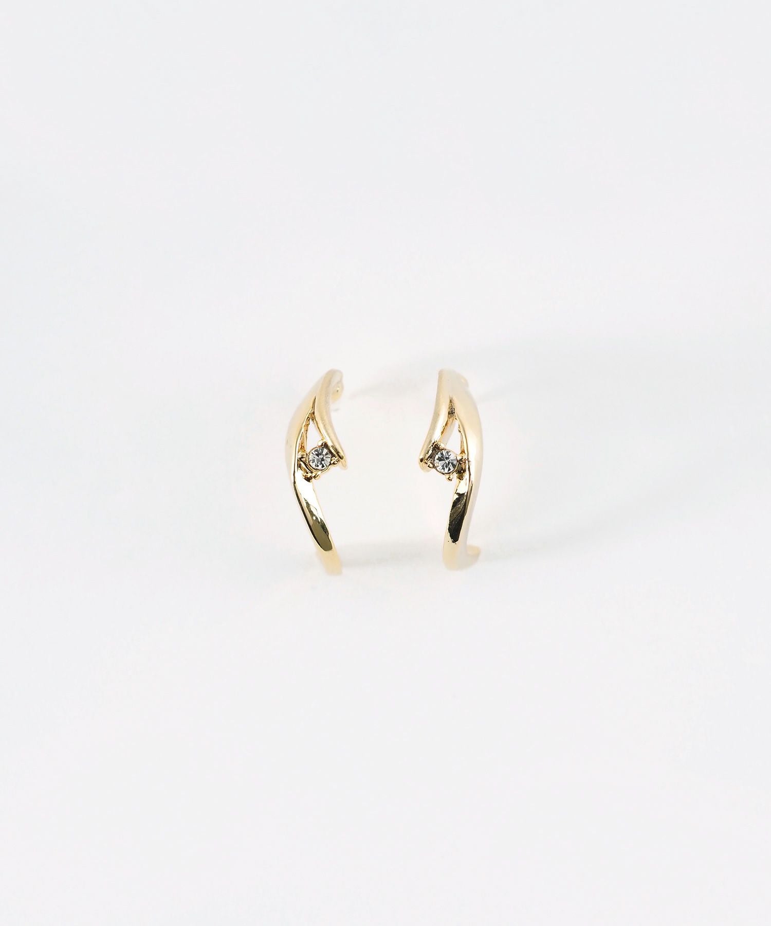 フォールラインフープセラミックポストピアス