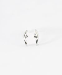 フォールラインフープセラミックポストピアス