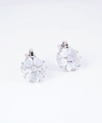 サクラキャッツアイクリップイヤリング