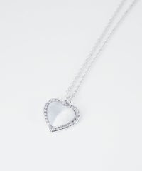 パヴェハートキャッツアイネックレス