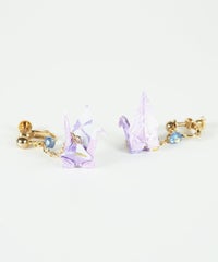 友禅和紙鶴イヤリング