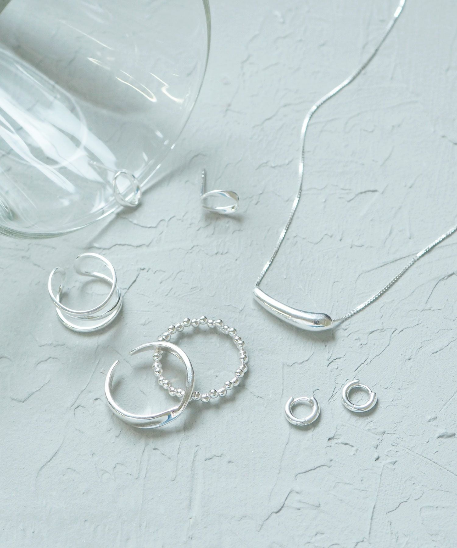 [SV925]ミニマルフープワンタッチピアス