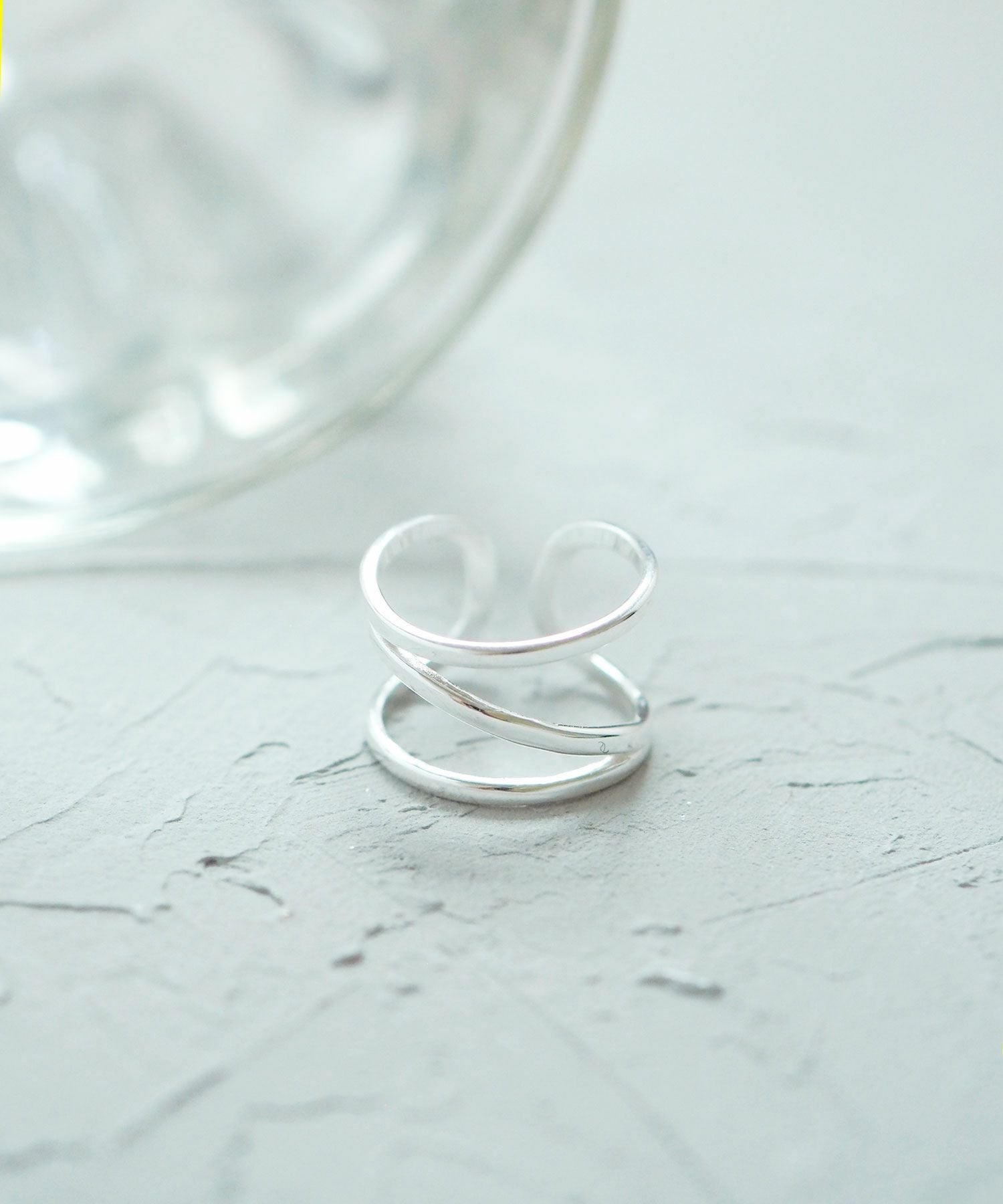 [SV925]ダブルラインピンキーリング