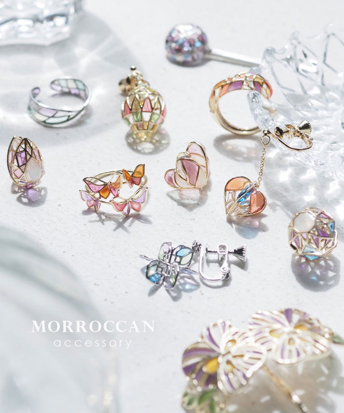 ミニハートモロッカンステンレスポストピアス【MOROCCAN】