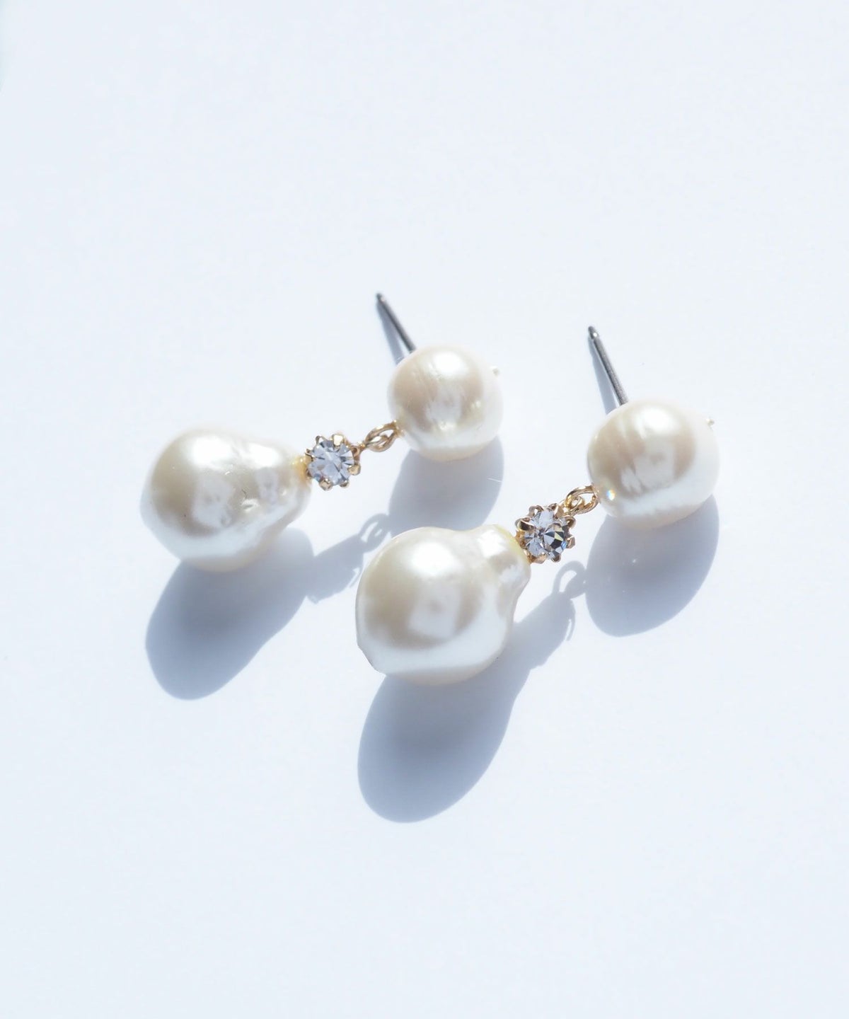 バロックシズクパールピュアチタンポストピアス【ISS】