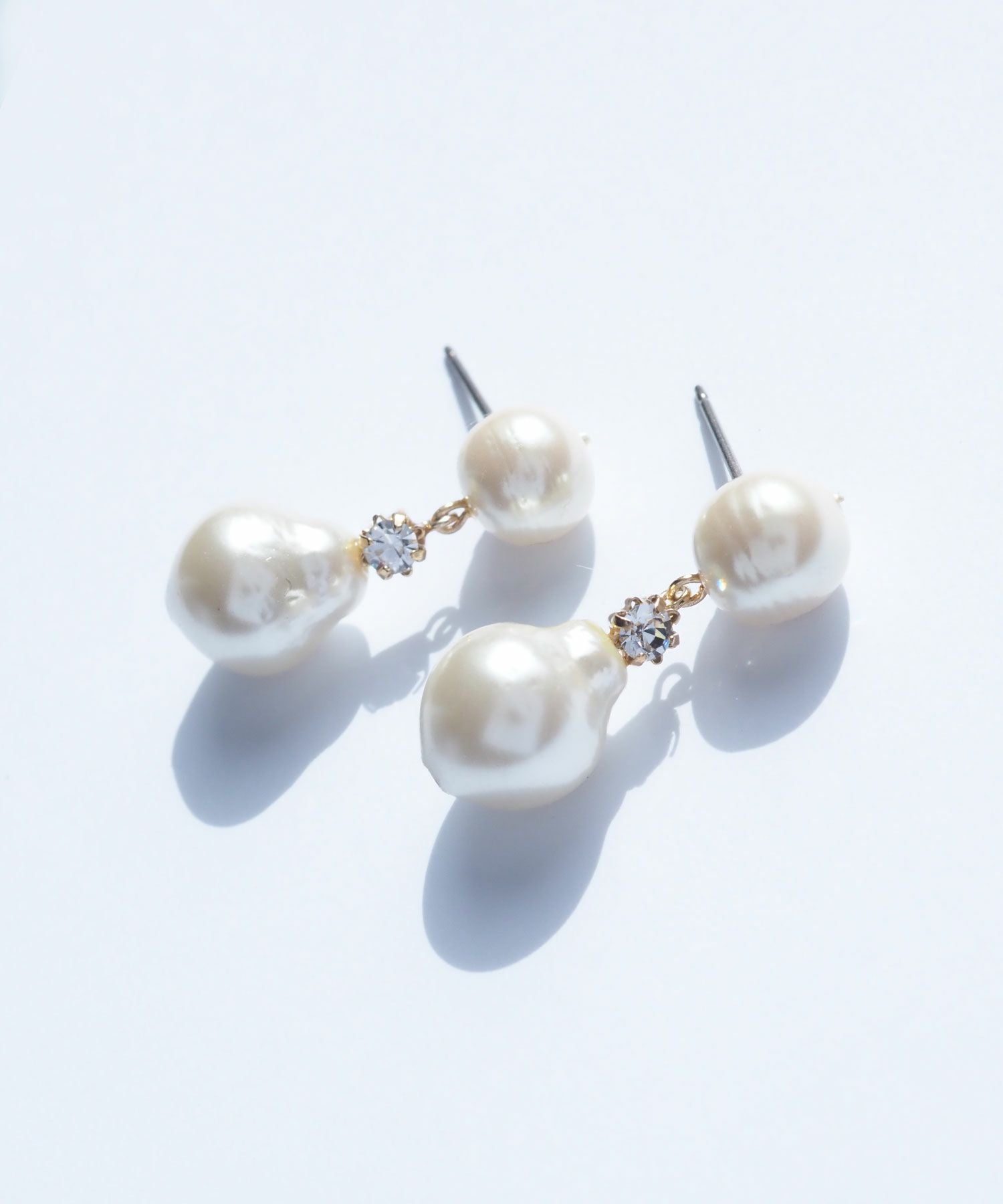 バロックシズクパールピュアチタンポストピアス【ISS】