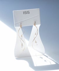 ロングクリアピュアチタンポストピアス【ISS】