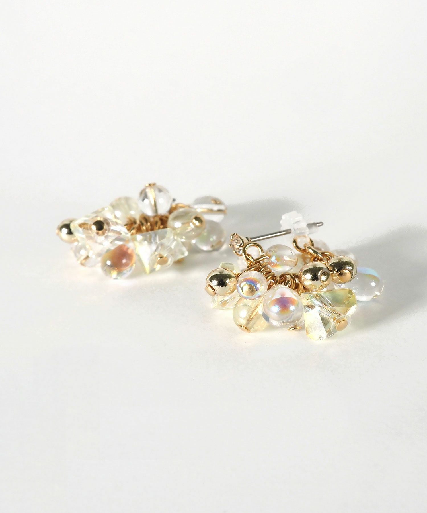 クリアバブルピュアチタンポストピアス【ISS】