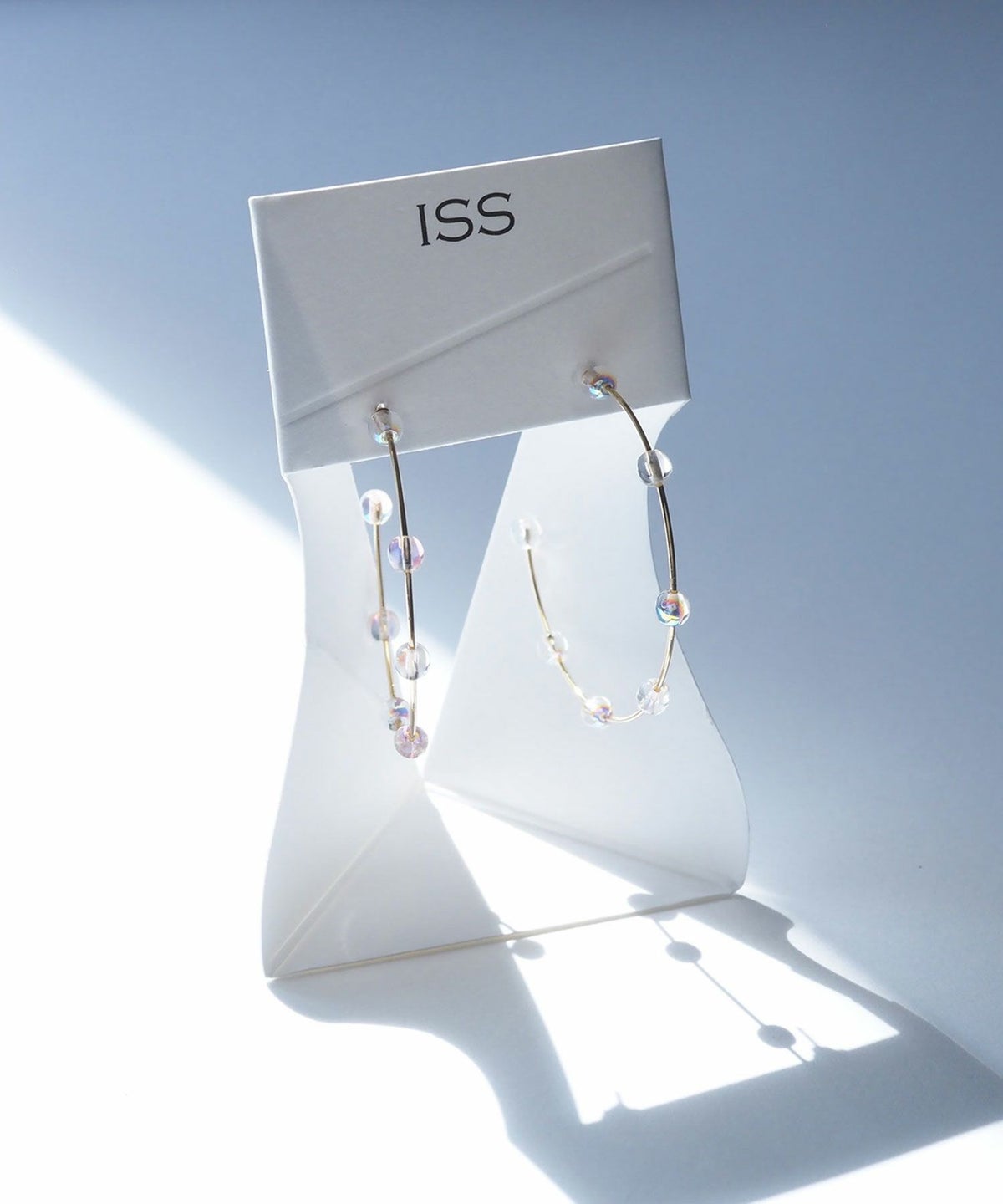 ビッグフープクリアピュアチタンポストピアス【ISS】