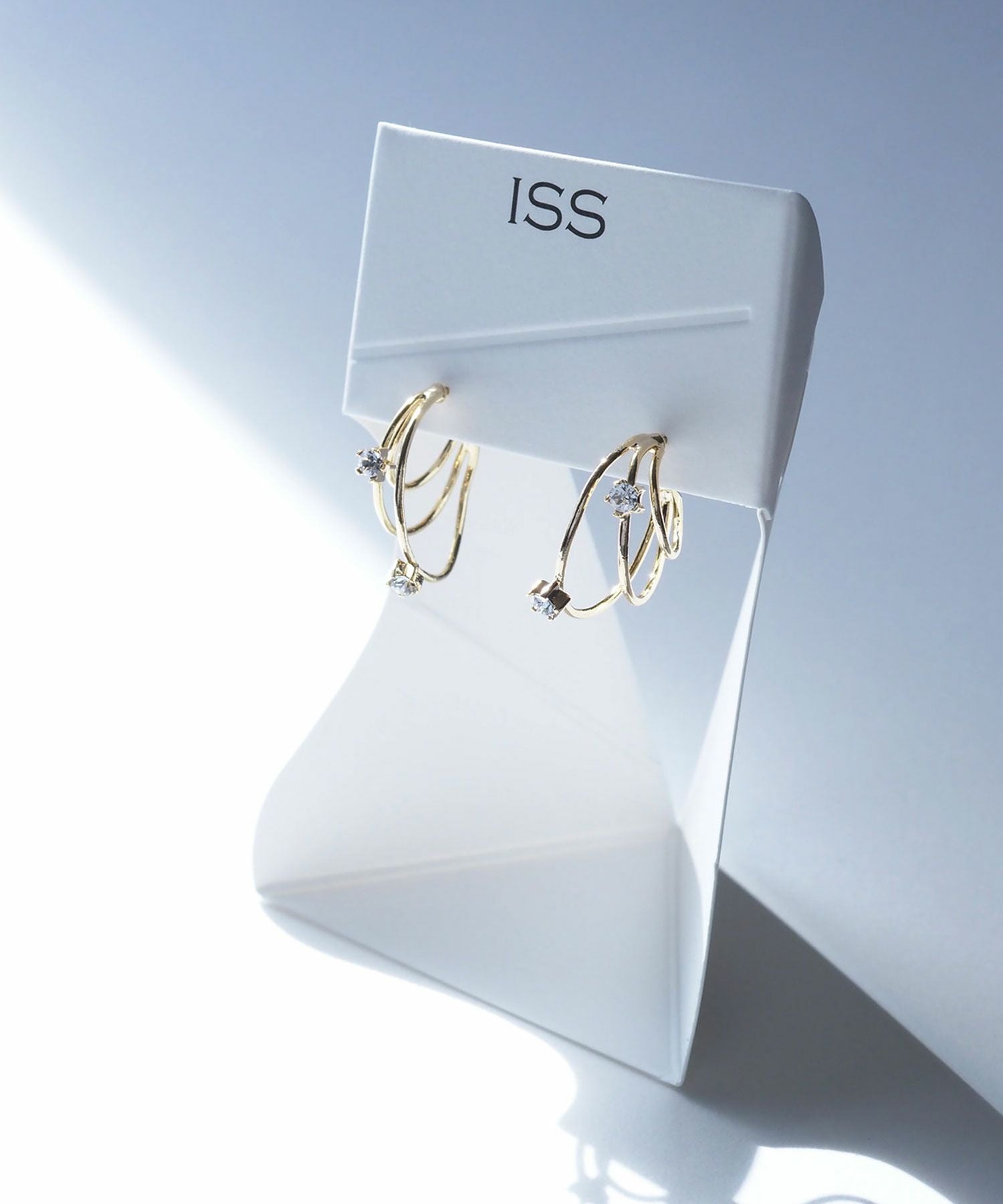 ガラスフープピュアチタンポストピアス【ISS】