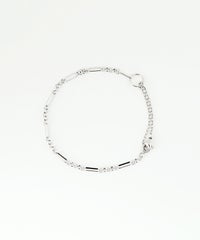 ミックスチェーン2wayステンレスブレスレット・アンクレット【Zoule】