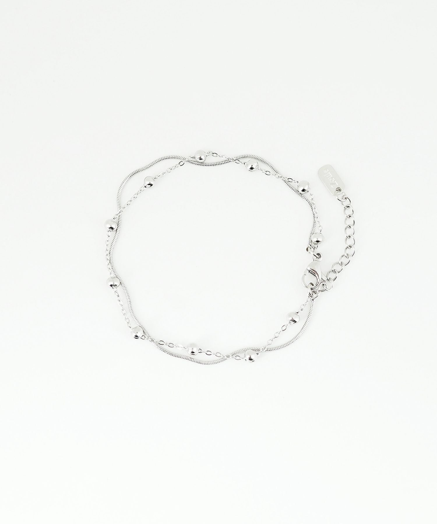 ボールチェーン2連ステンレスブレスレット【Zoule】