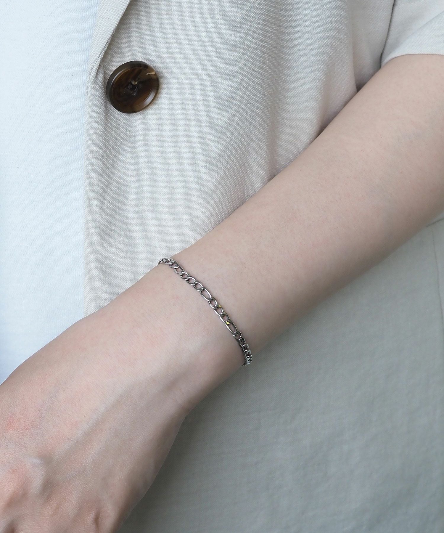 Fケーブルチェーンマグネットステンレスブレスレット