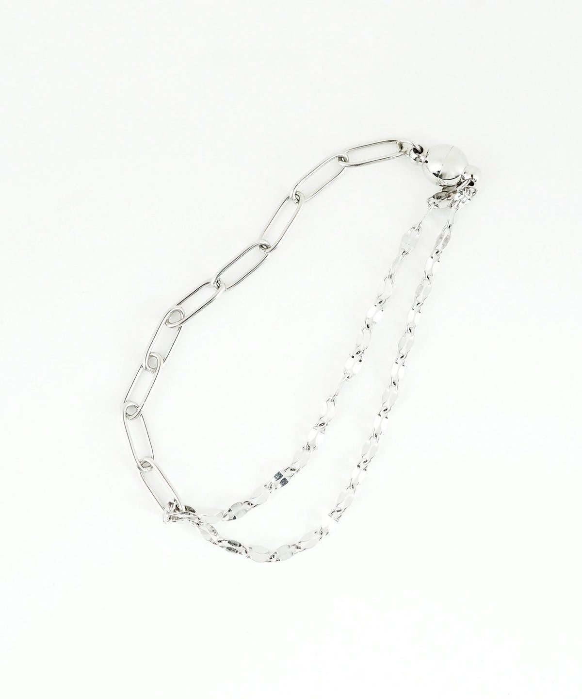 ミックスチェーンマグネットステンレスブレスレット