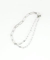 ミックスチェーンマグネットステンレスブレスレット