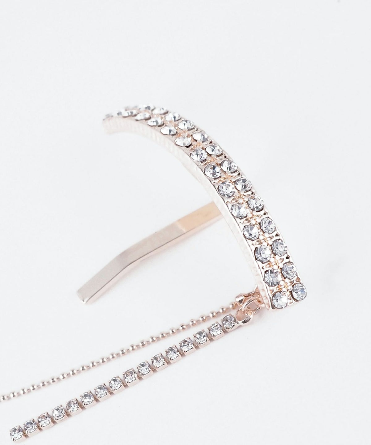 ラインストーンチェーンポニーフック