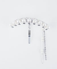 パールラインストーンチェーンポニーフック