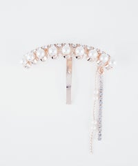 パールラインストーンチェーンポニーフック