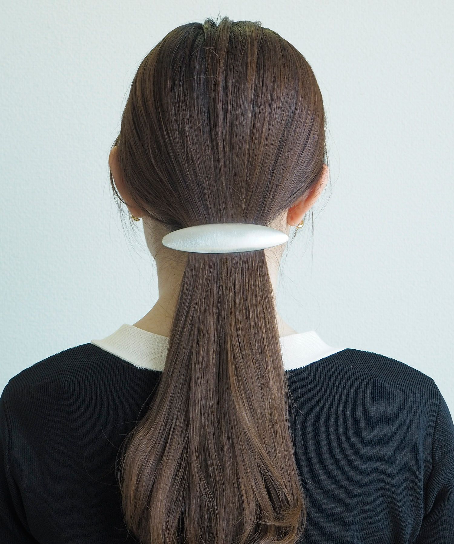 メタルオーバルバレッタ