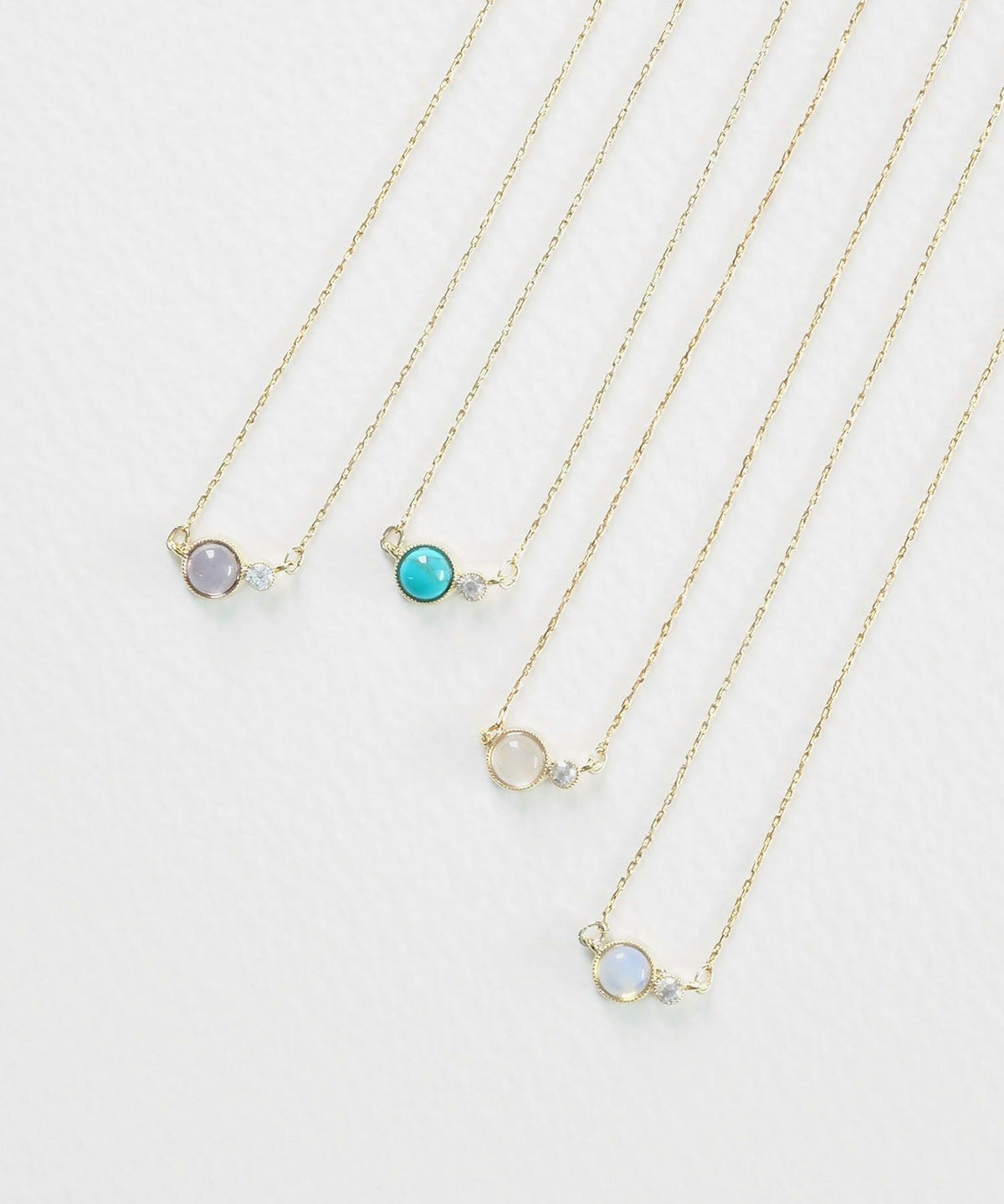 ナチュラルストーンとクリスタルのネックレス【MUK Dreamy stone】