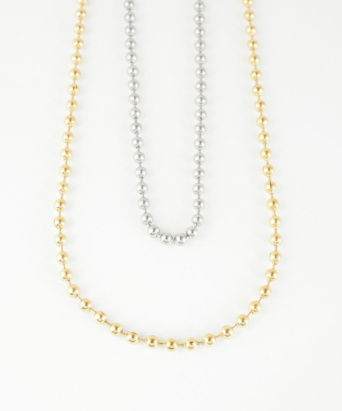 ボールチェーンステンレスネックレス