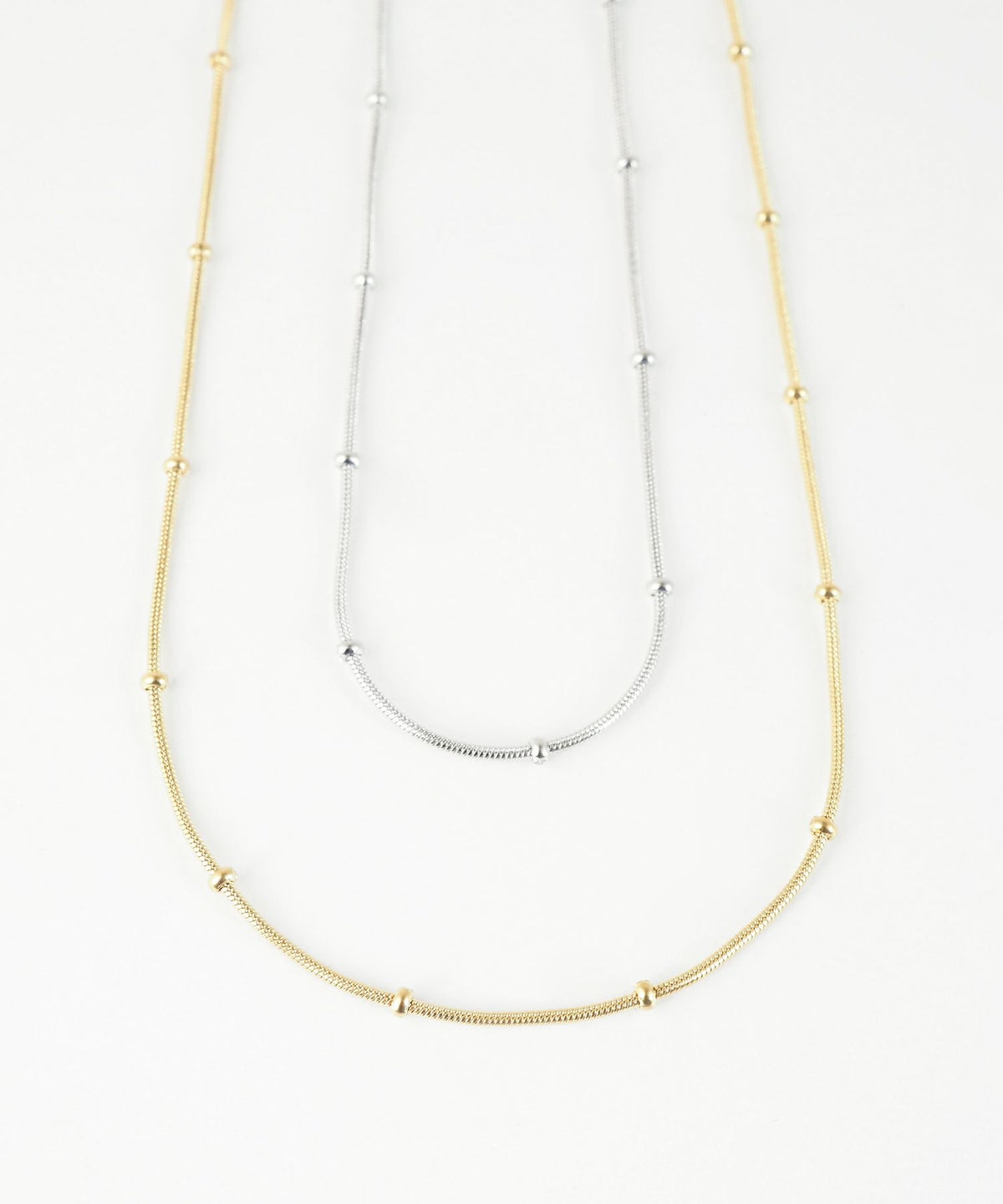 スネークステーションチェーンステンレスネックレス