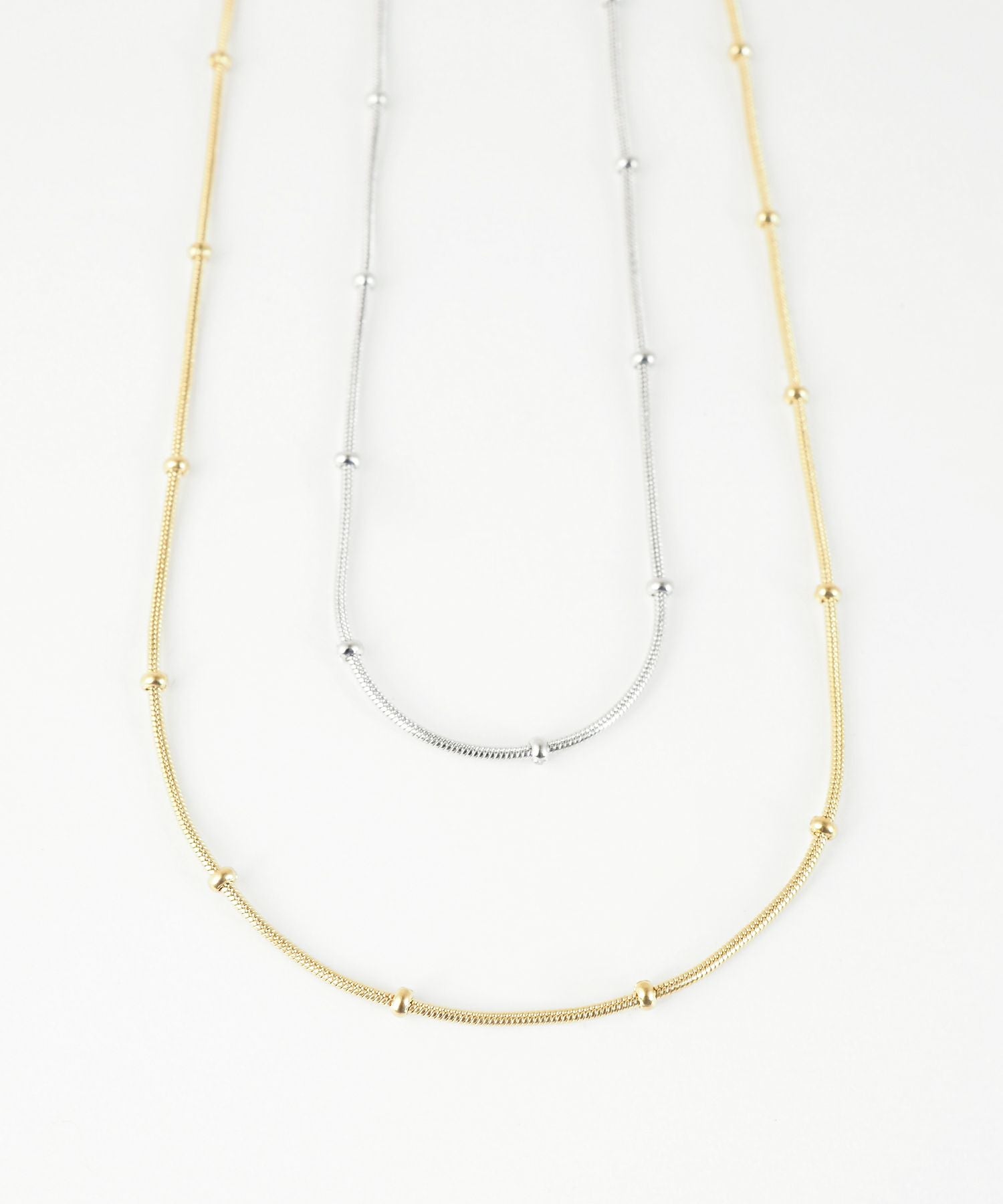 スネークステーションチェーンステンレスネックレス