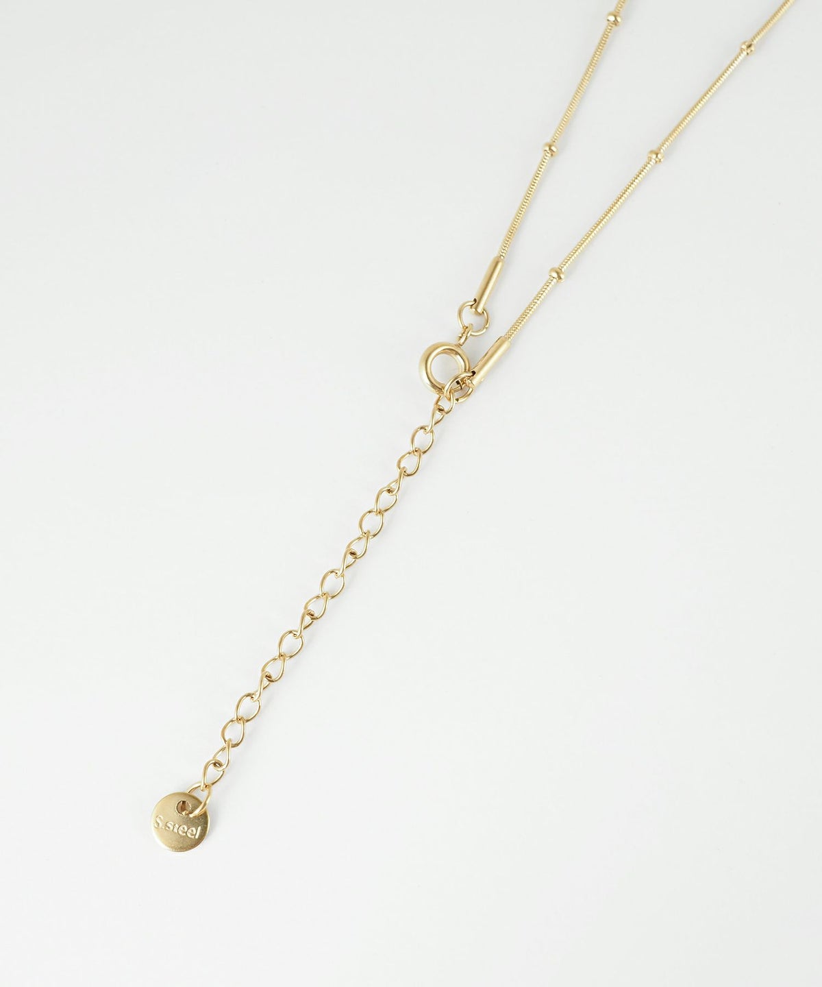 スネークステーションチェーンステンレスネックレス