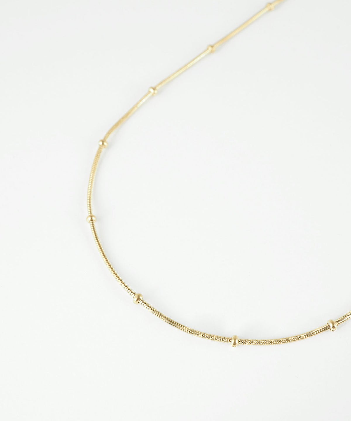 スネークステーションチェーンステンレスネックレス