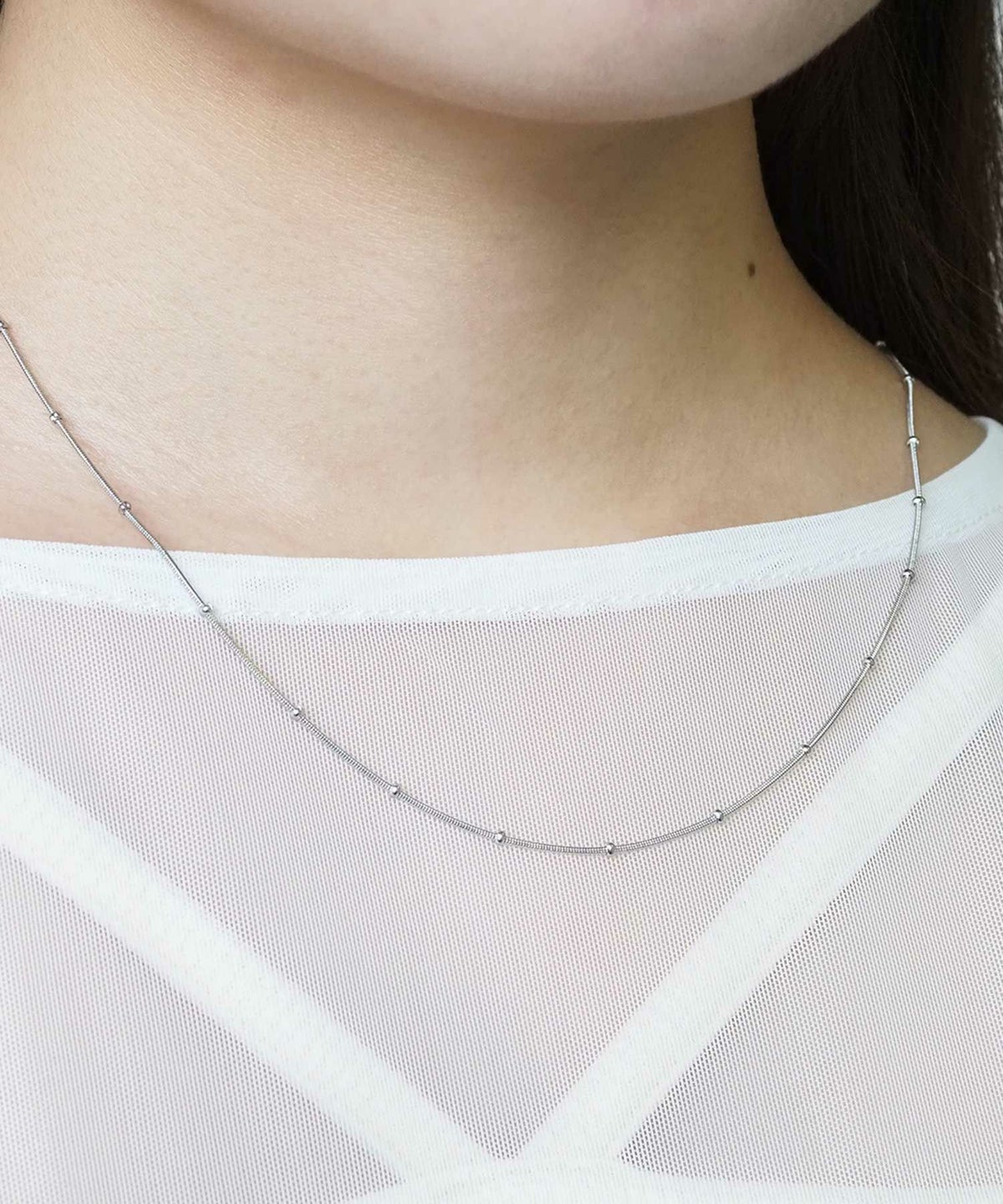 スネークステーションチェーンステンレスネックレス