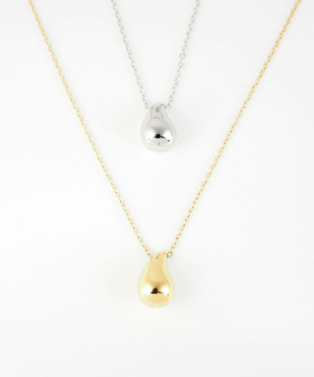 ドロップステンレスネックレス