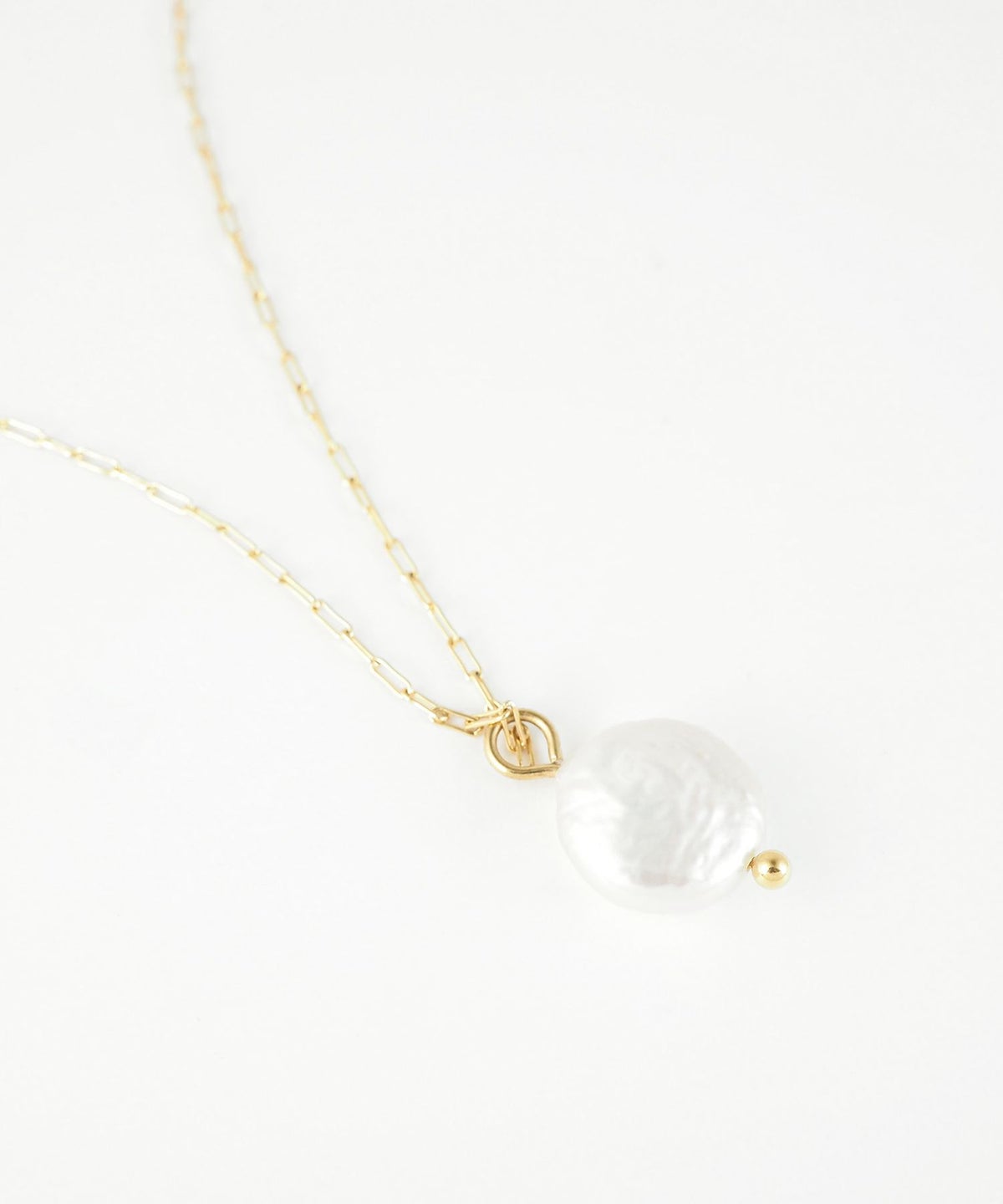 バロックパール風ステンレスネックレス